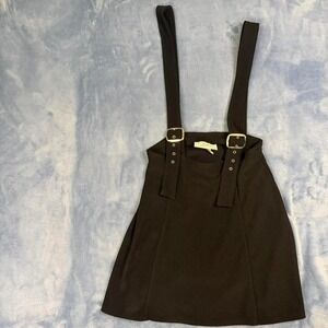Vintage Stella black mini skirt with gold buckles‎ Size M